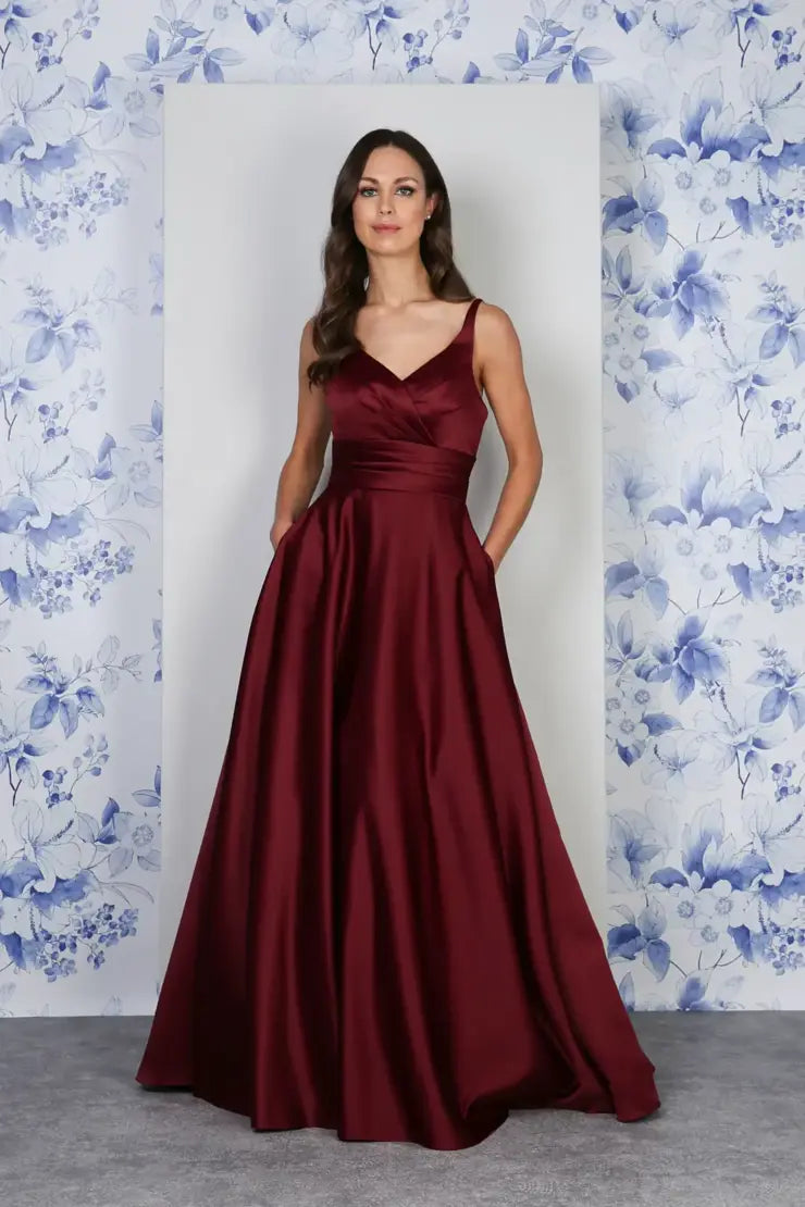 #RDM1282 Full A-line gown with pockets