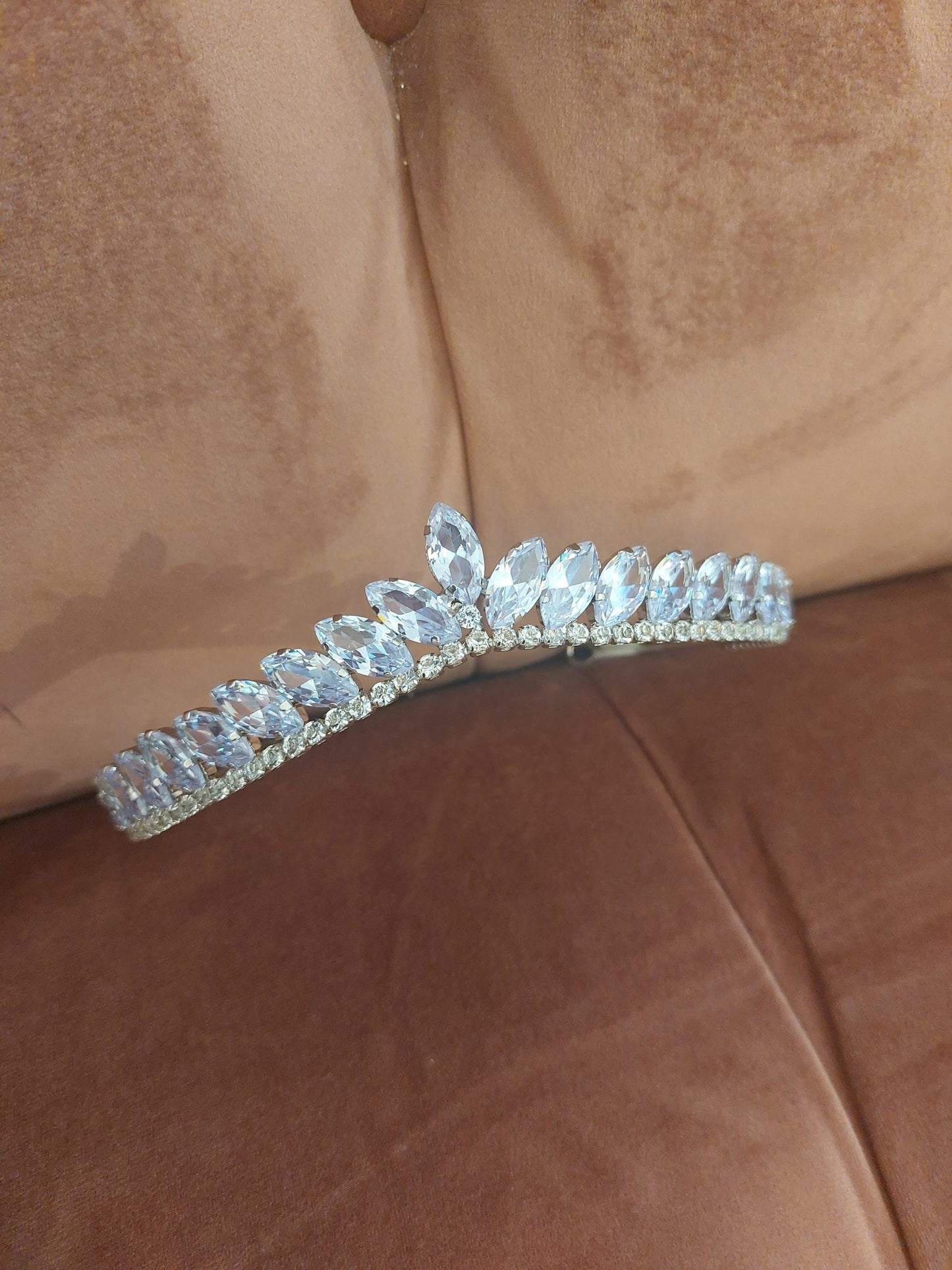 AL2100 Crystal Tiara - Reflections Bridal Studio