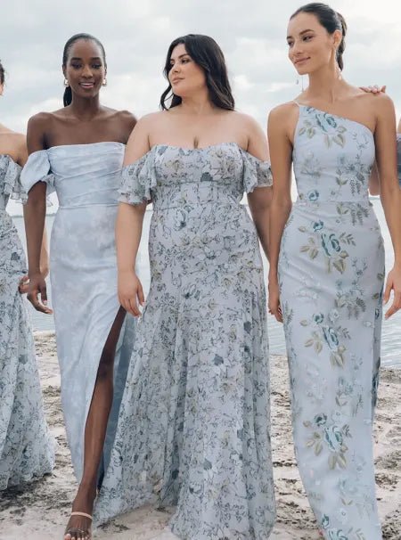 BELEN Jenny Yoo Soft floral chiffon bridesmaid - Reflections Bridal Studio