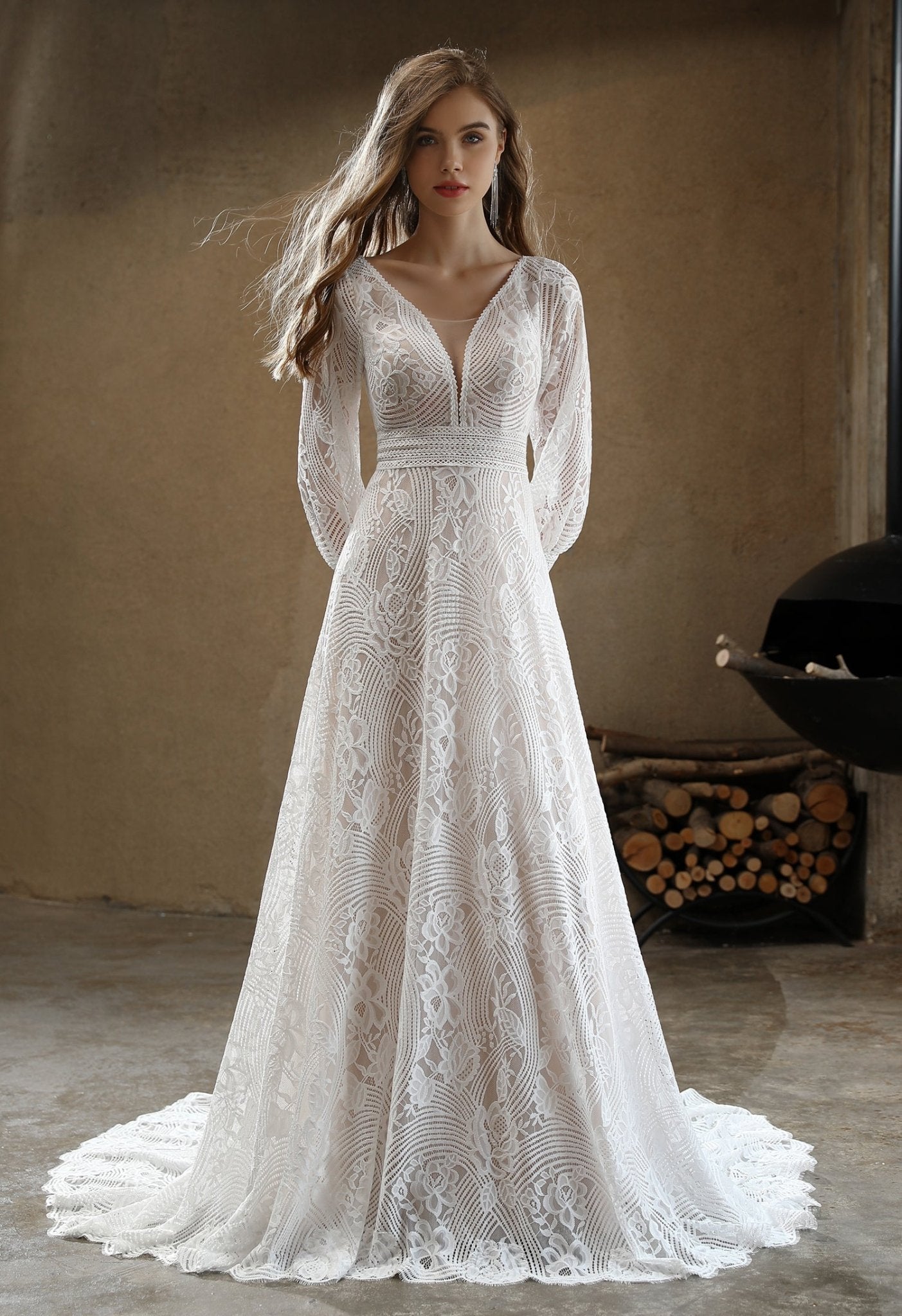 CARINA Boho style lace - Reflections Bridal Studio