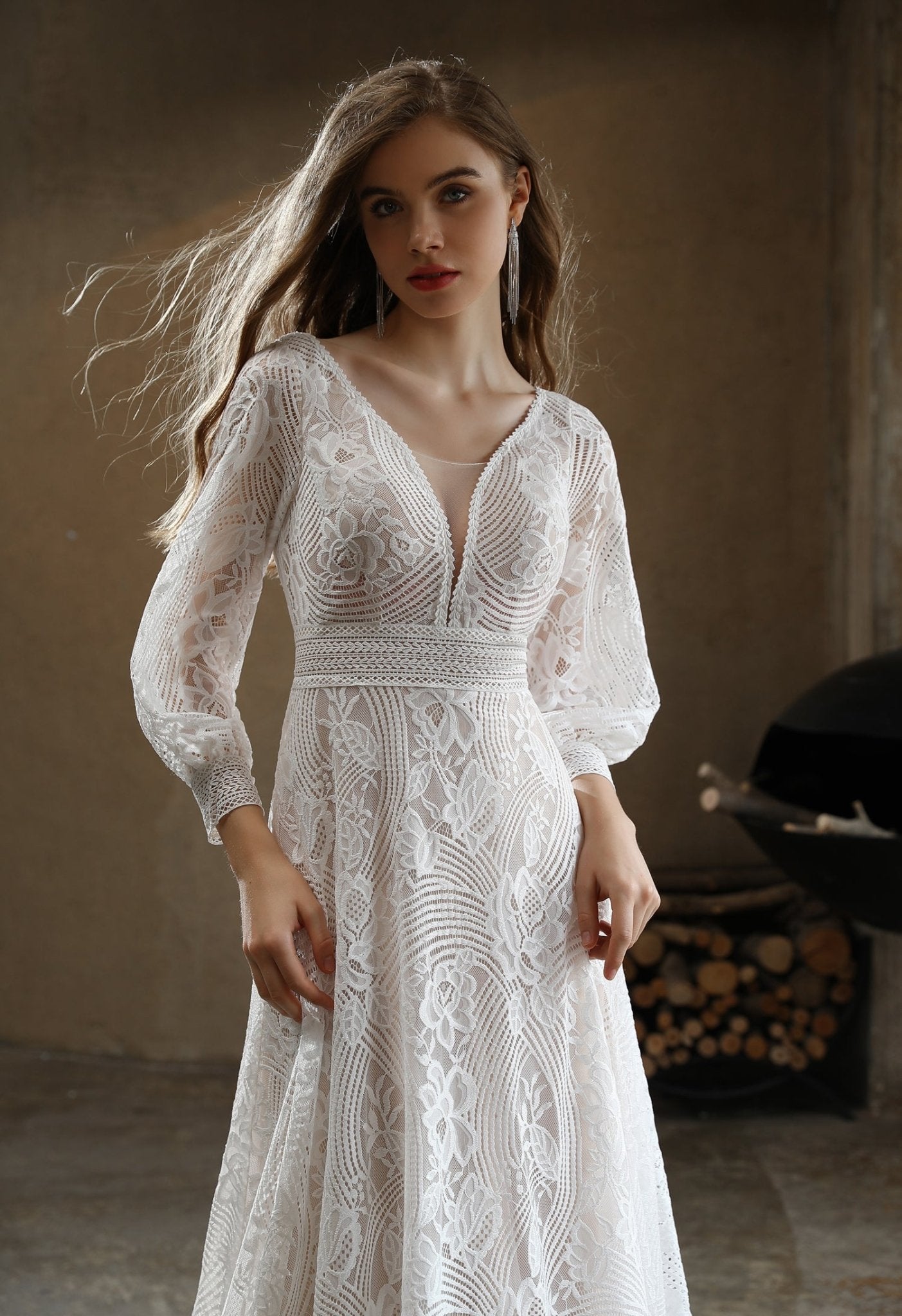 CARINA Boho style lace - Reflections Bridal Studio