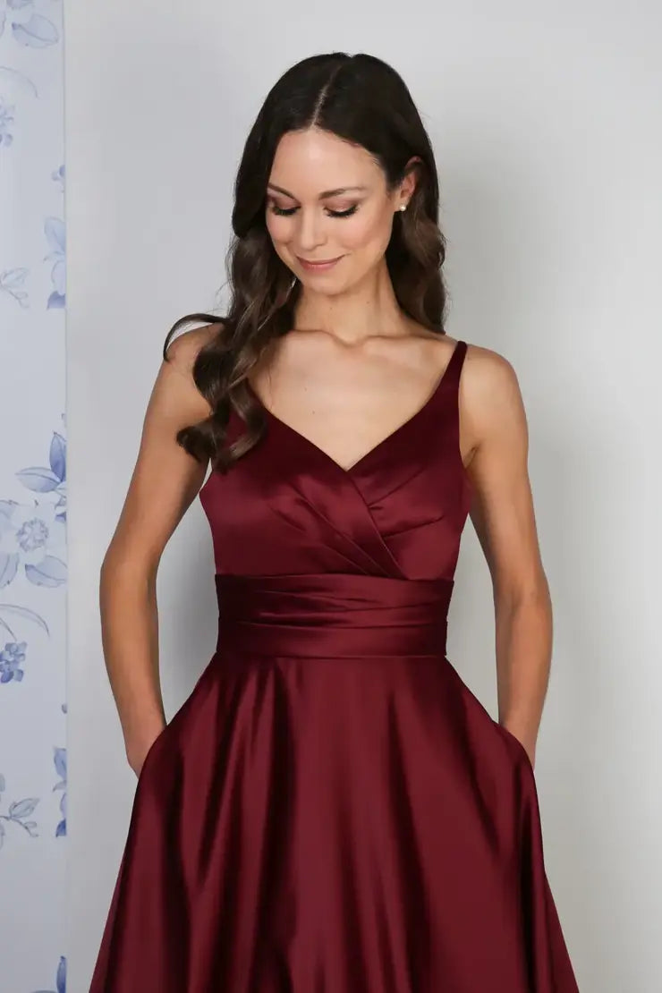 #RDM1282 Full A-line gown with pockets