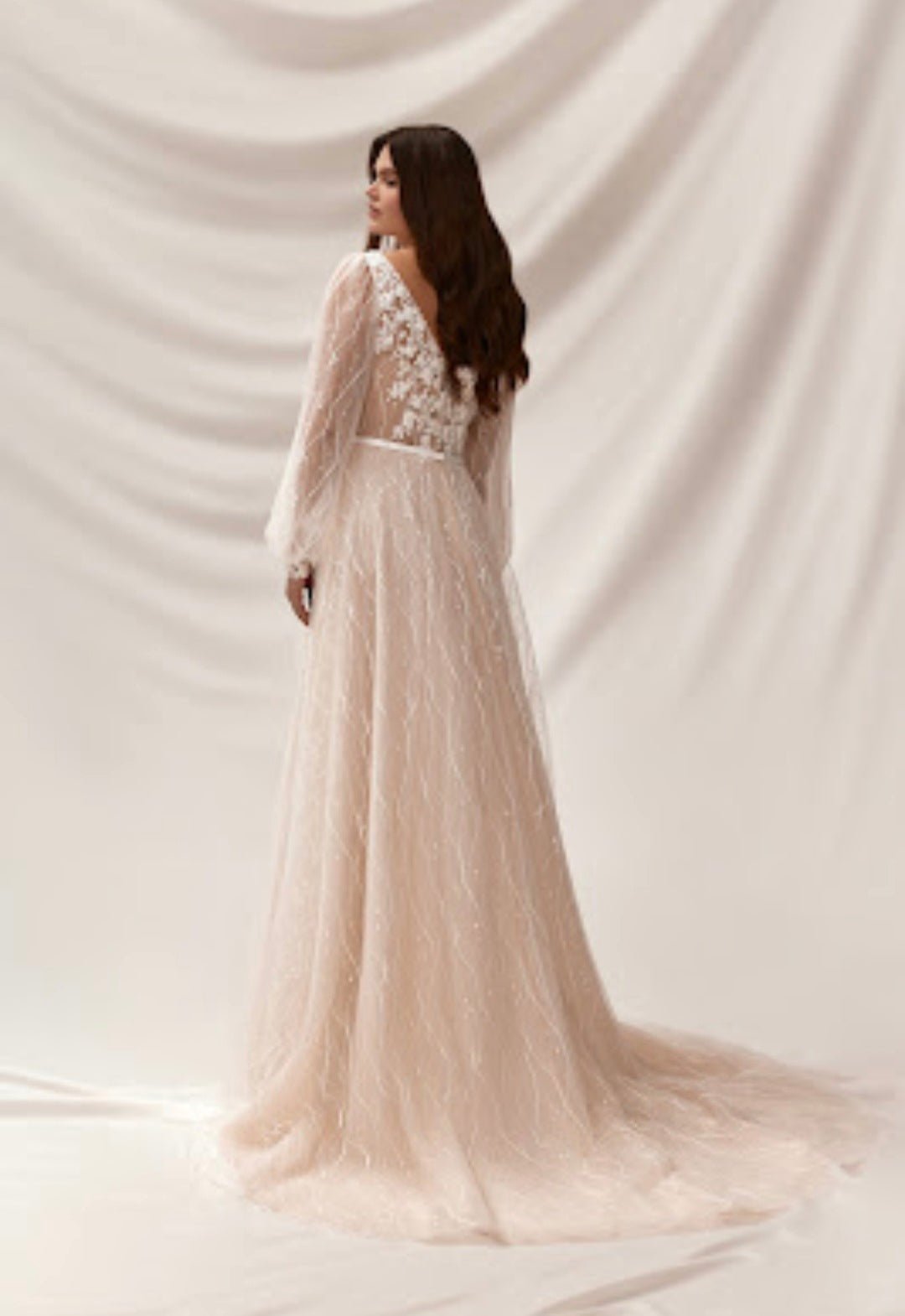 FABIAN Long sleeve lace and tulle - Reflections Bridal Studio