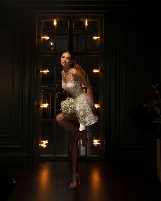 FEIGE Mini - gown reception dress - Reflections Bridal Studio