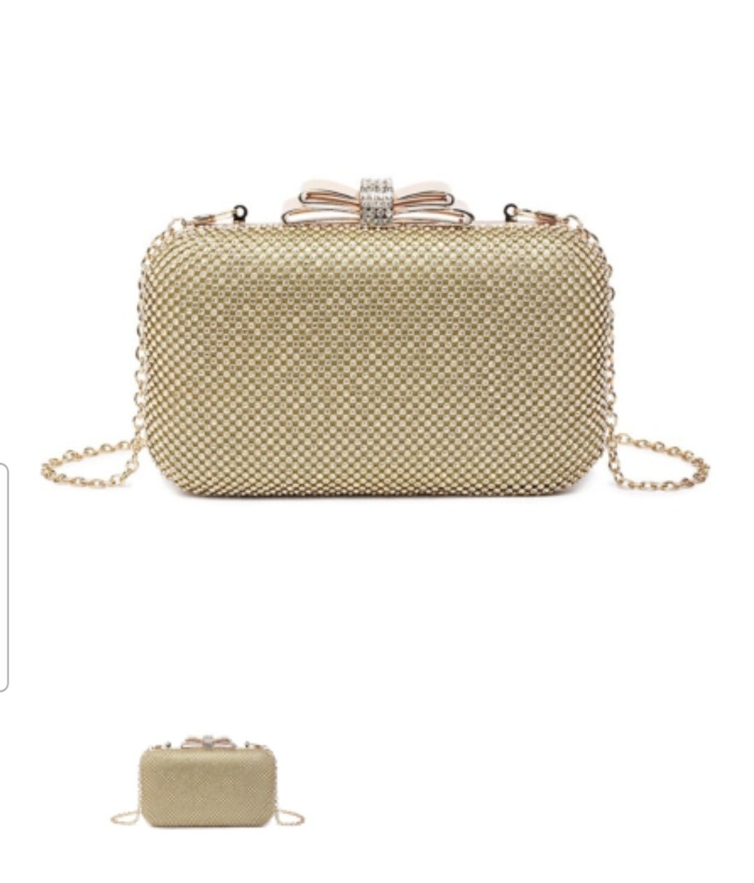 Gold Glitzy Glam Clutch Bag - Reflections Bridal Studio