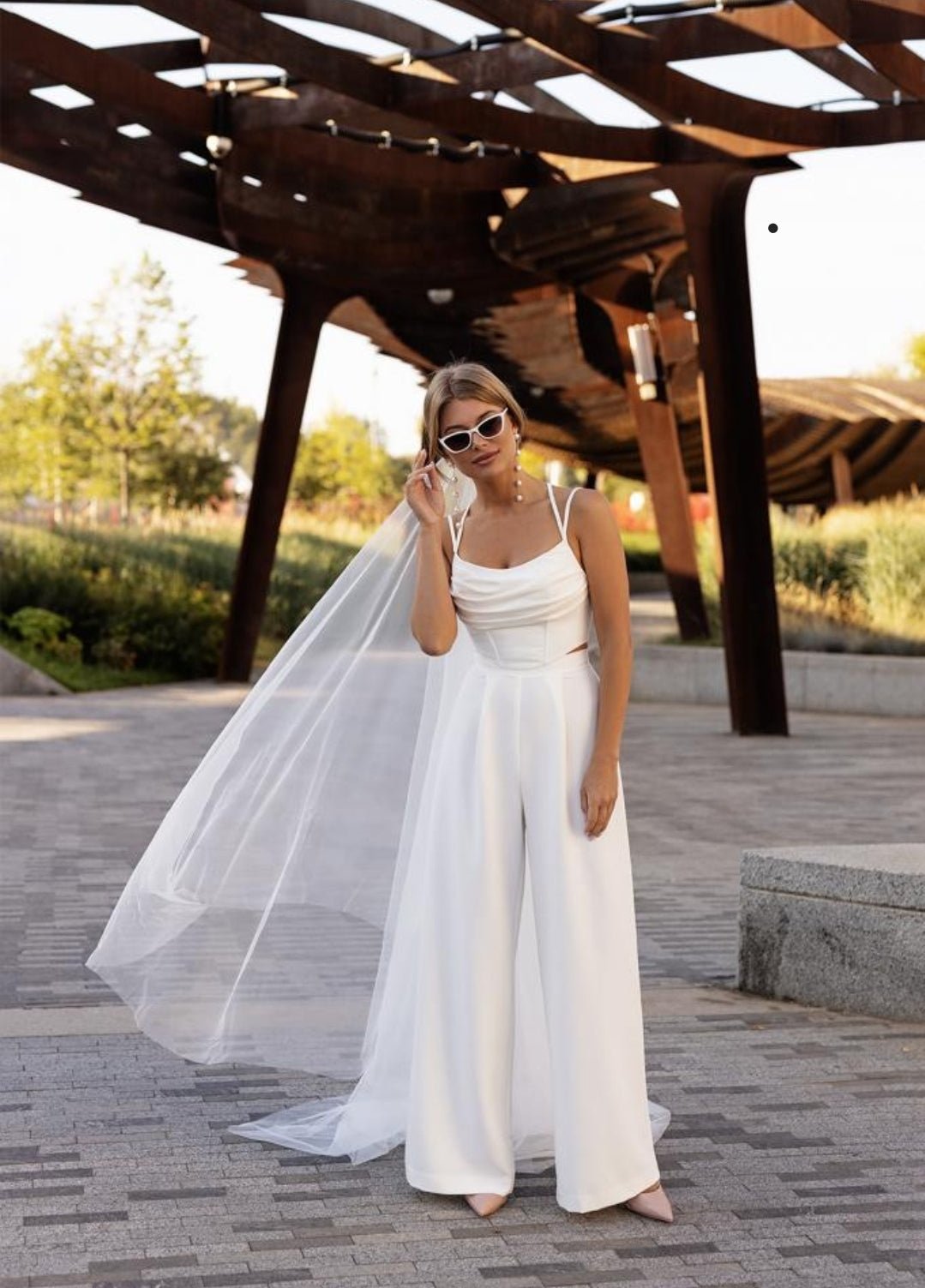 KARLA trouser suit crepe - Reflections Bridal Studio