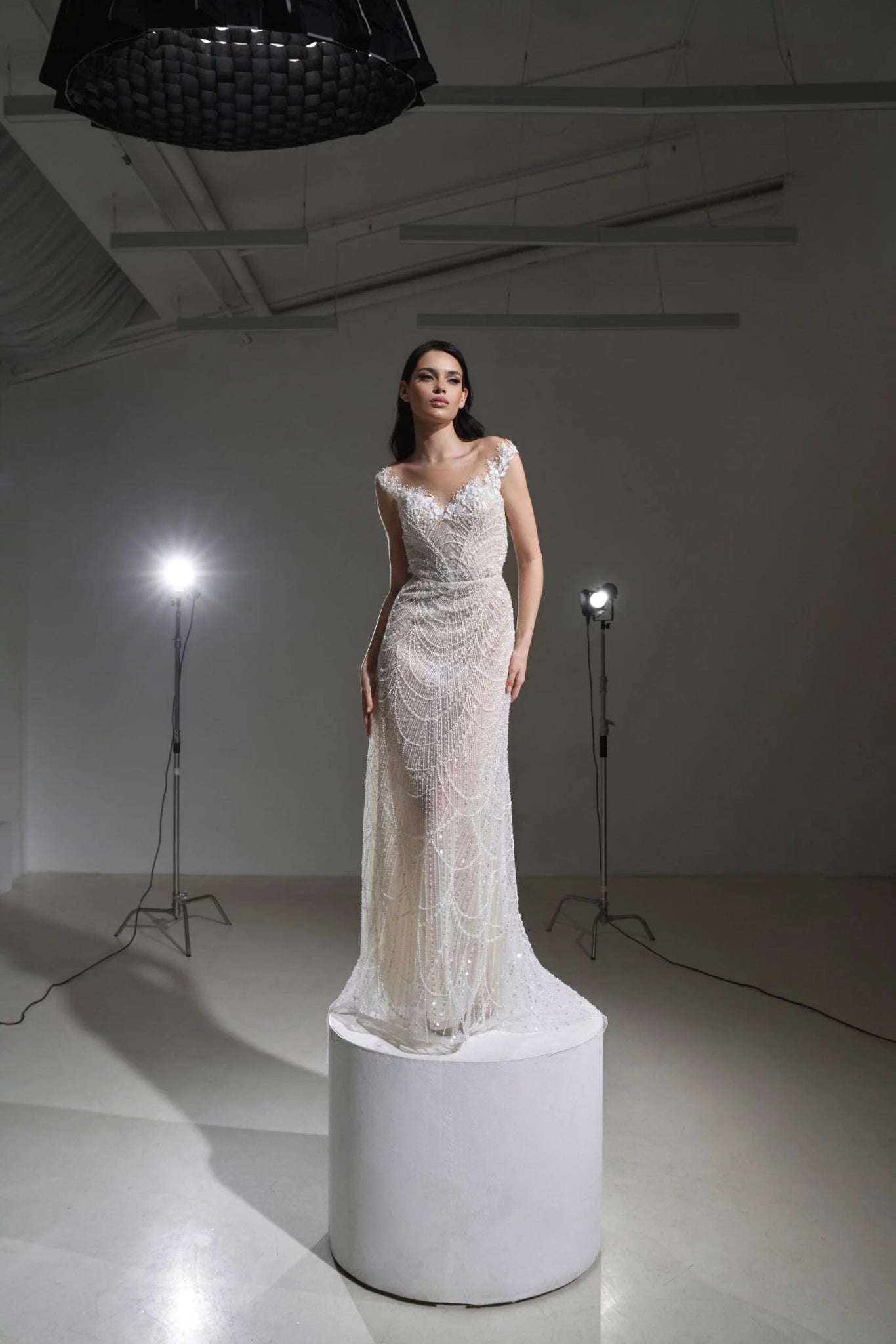 KARLTON All over beaded A - line gown - Reflections Bridal Studio