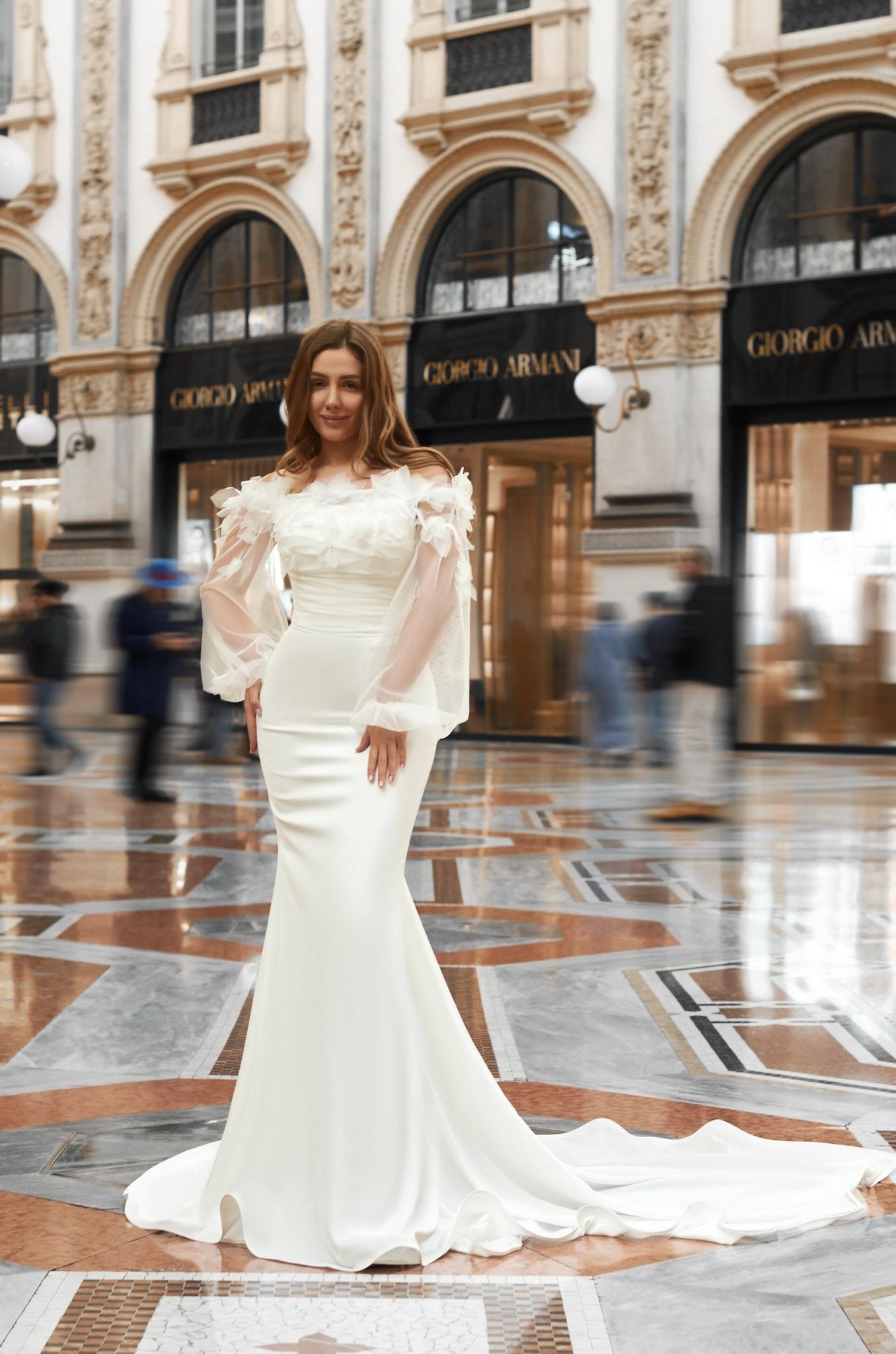 KRISTY Silky satin fit and flare - Reflections Bridal Studio