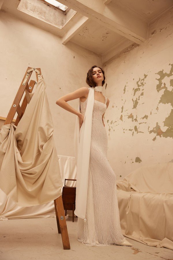 LA PERLA Delicate embroidery & pearl embellishments - Reflections Bridal Studio