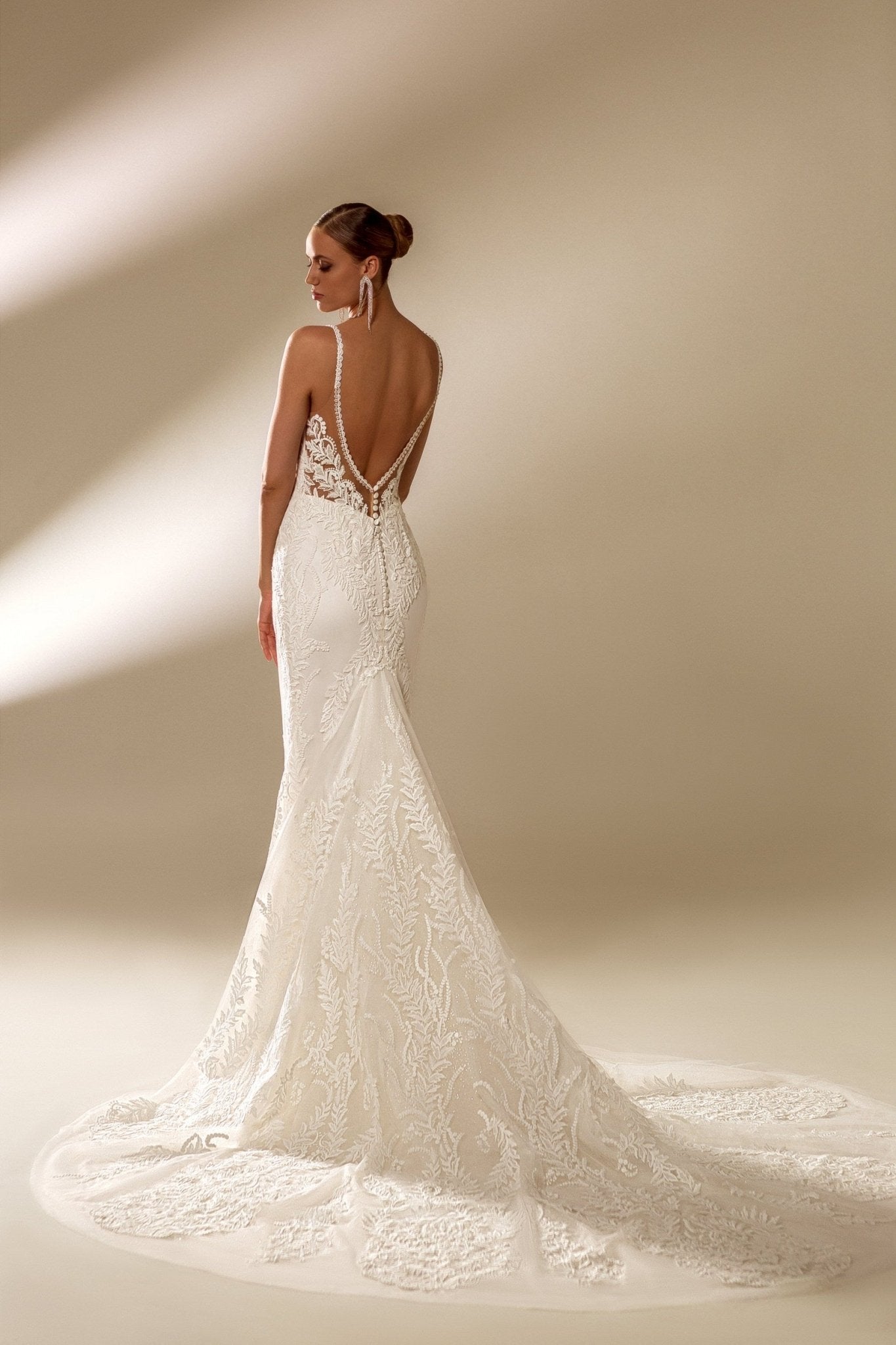 LORETTE - Leafy lace fit and flare - Reflections Bridal Studio