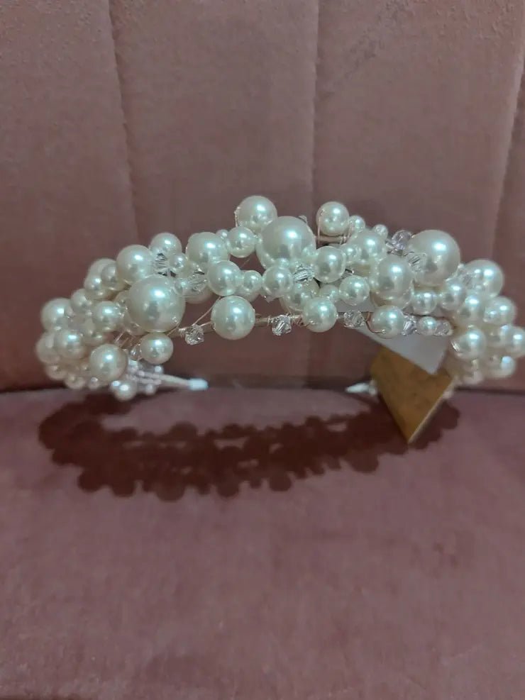 Luxe Cluster Pearl Headband - Reflections Bridal Studio