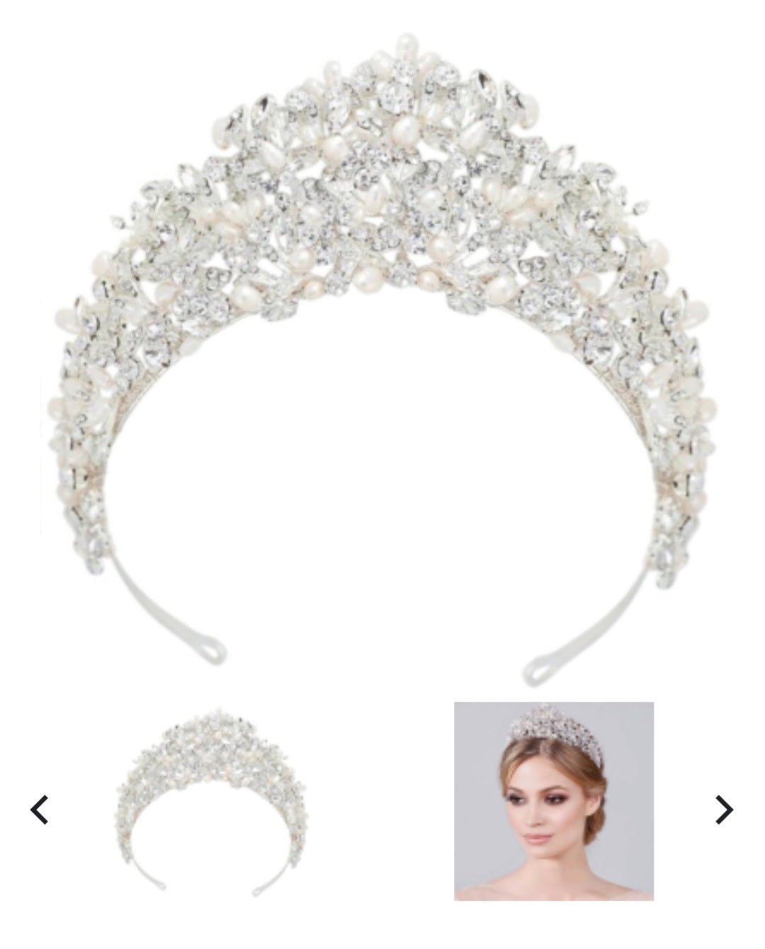Luxe Feshwater pearl Tiara - Reflections Bridal Studio