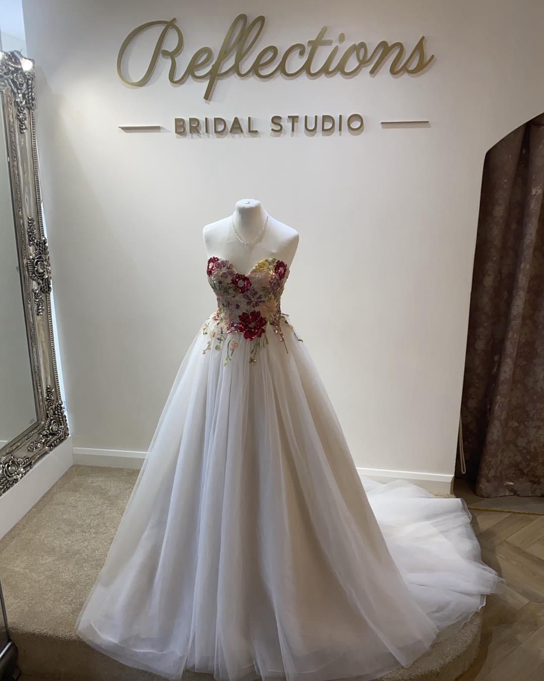 MEADOW Glittering floral ballgown - Reflections Bridal Studio