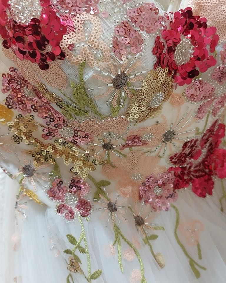 MEADOW Glittering floral ballgown - Reflections Bridal Studio