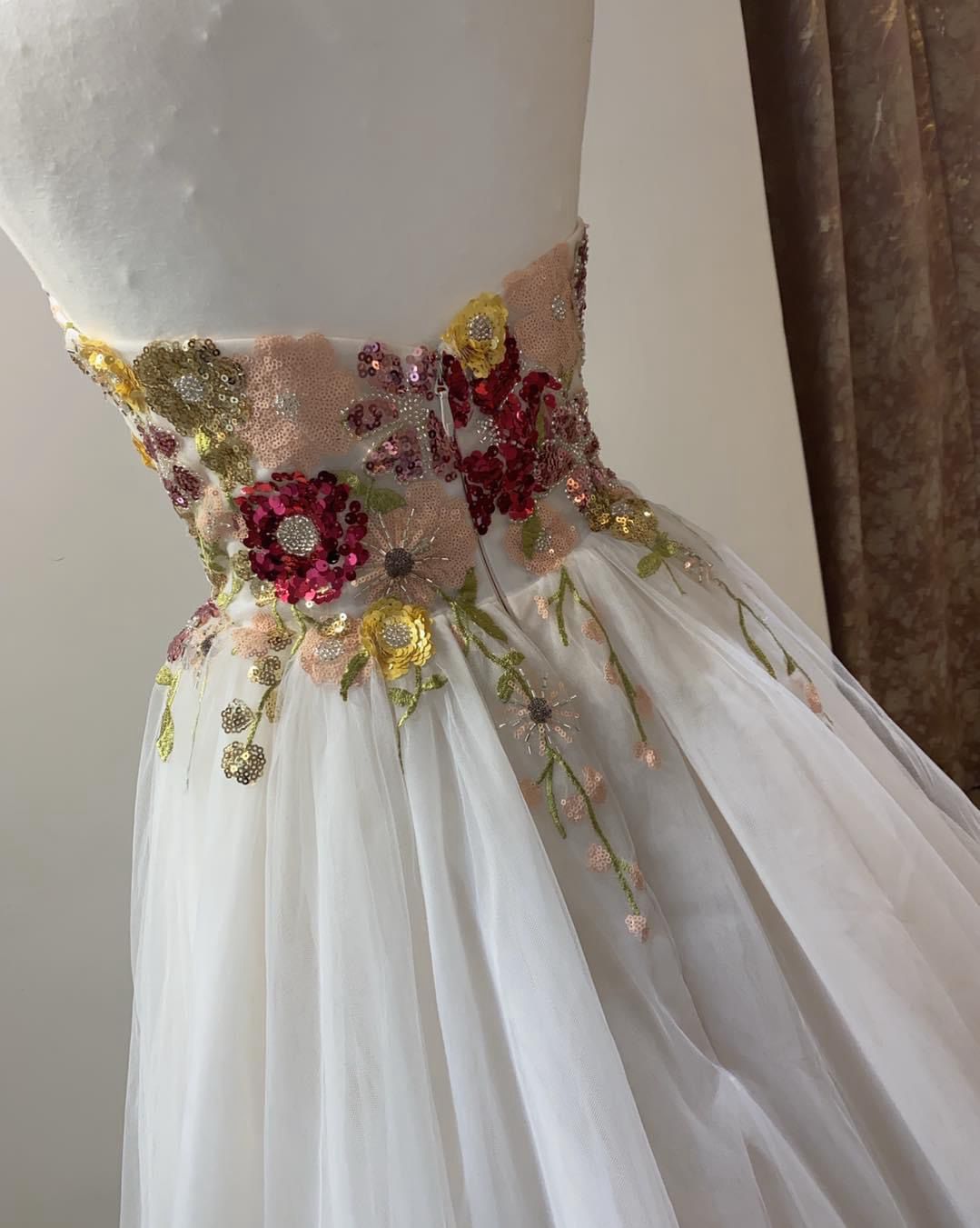MEADOW Glittering floral ballgown - Reflections Bridal Studio