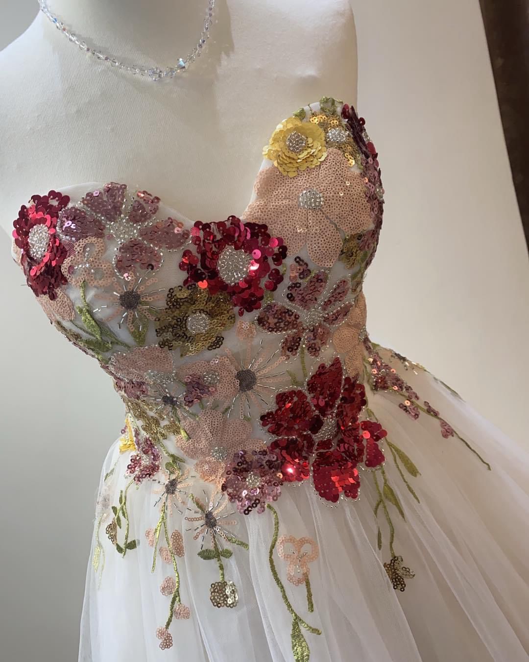 MEADOW Glittering floral ballgown - Reflections Bridal Studio