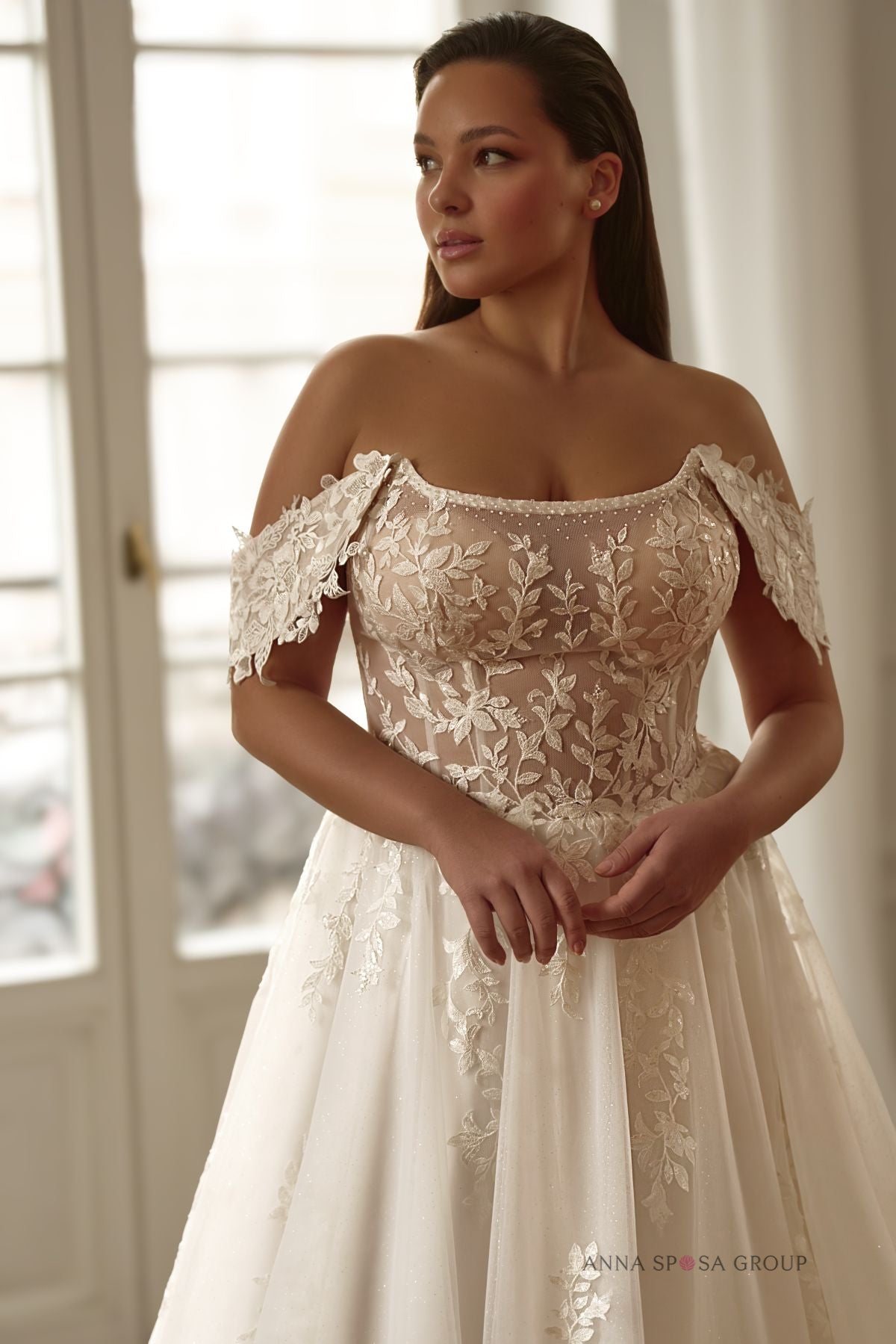 MURIETTA Sequins lace & beading A - line - Reflections Bridal Studio