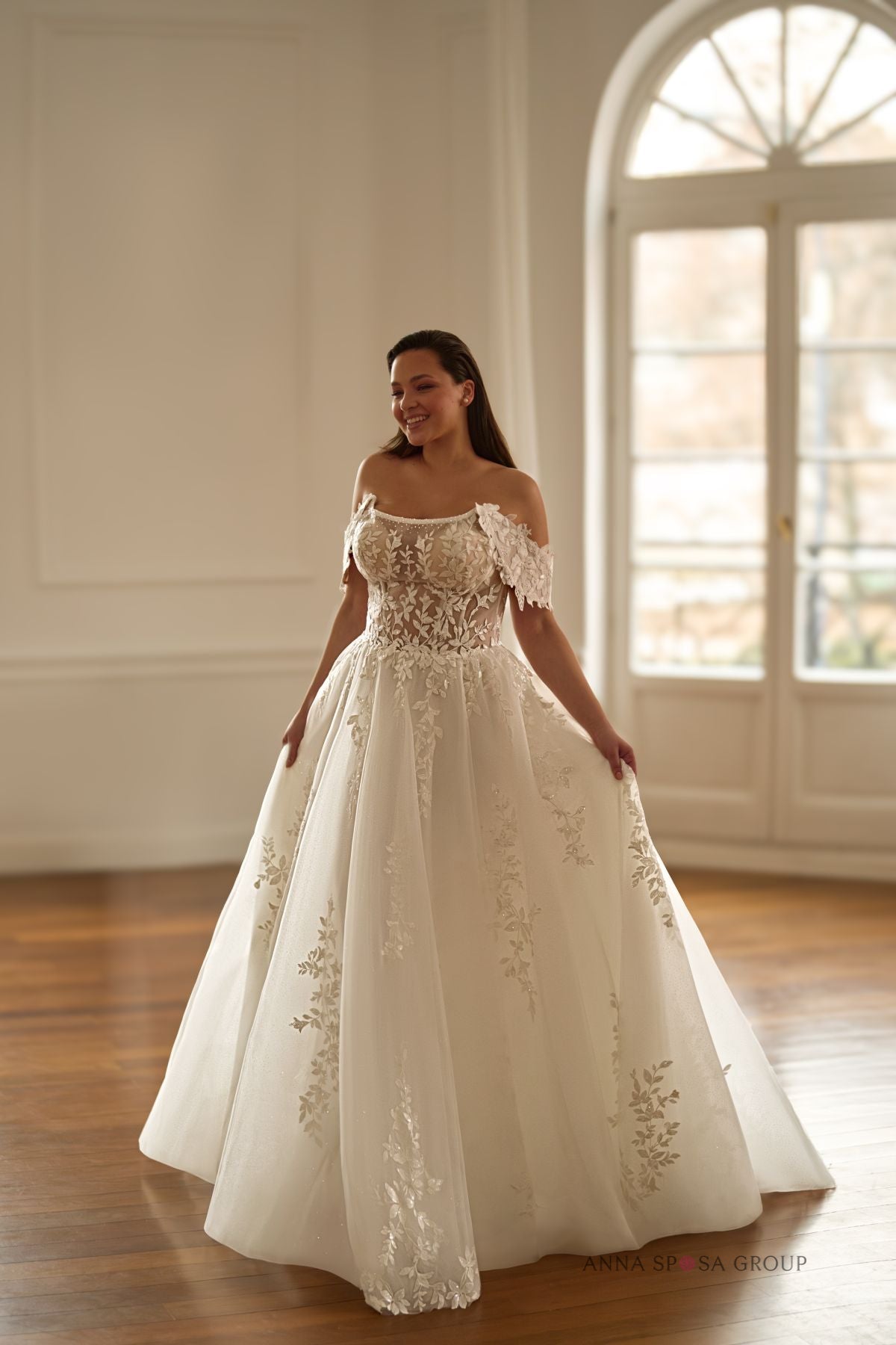 MURIETTA Sequins lace & beading A - line - Reflections Bridal Studio