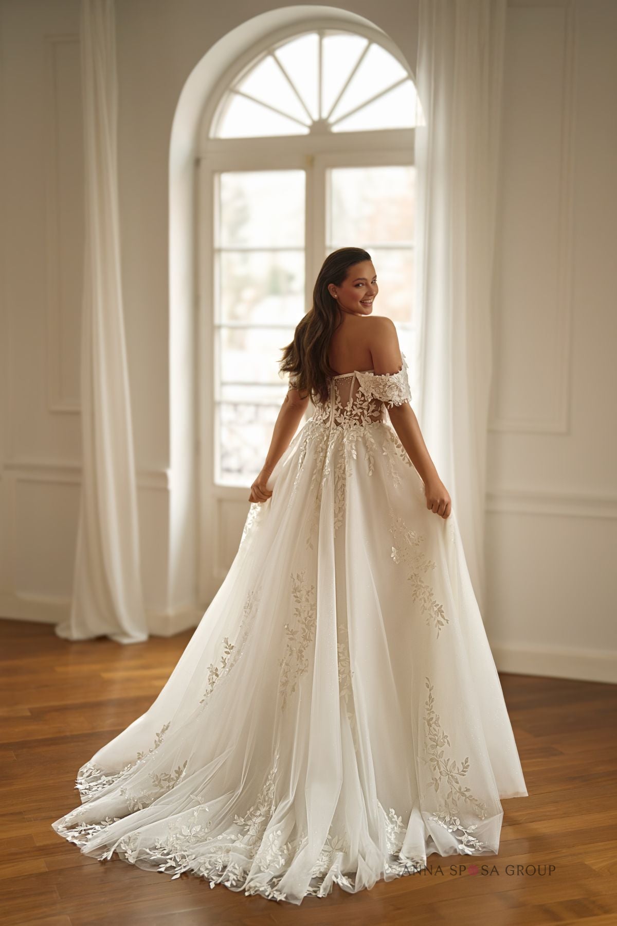 MURIETTA Sequins lace & beading A - line - Reflections Bridal Studio