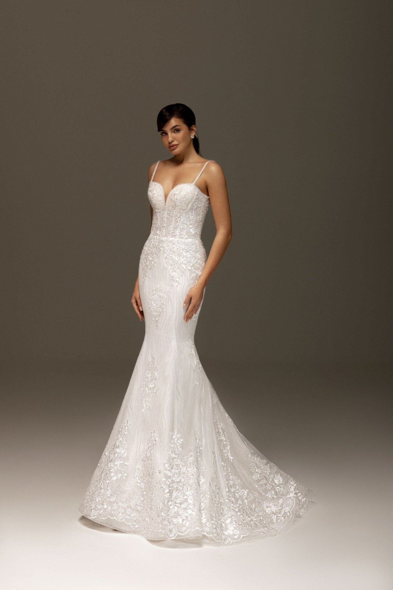 PATRICK - sparkling lace, strapless fishtail - Reflections Bridal Studio