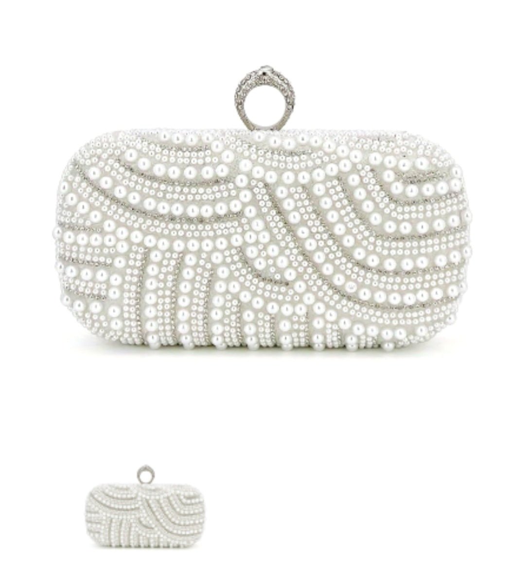 Pearl and Crystal clutch bag - Reflections Bridal Studio