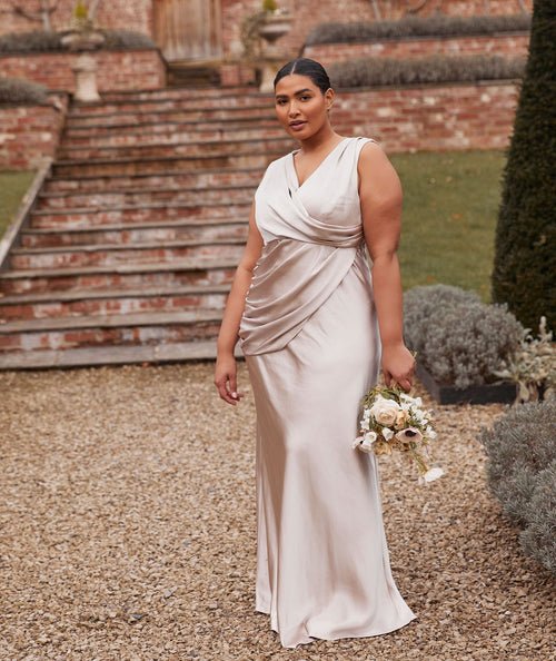 Plunge drape bridesmaid by Six Stories - Reflections Bridal Studio
