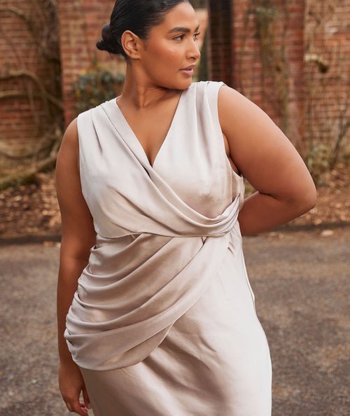 Plunge drape bridesmaid by Six Stories - Reflections Bridal Studio