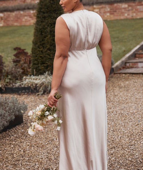 Plunge drape bridesmaid by Six Stories - Reflections Bridal Studio