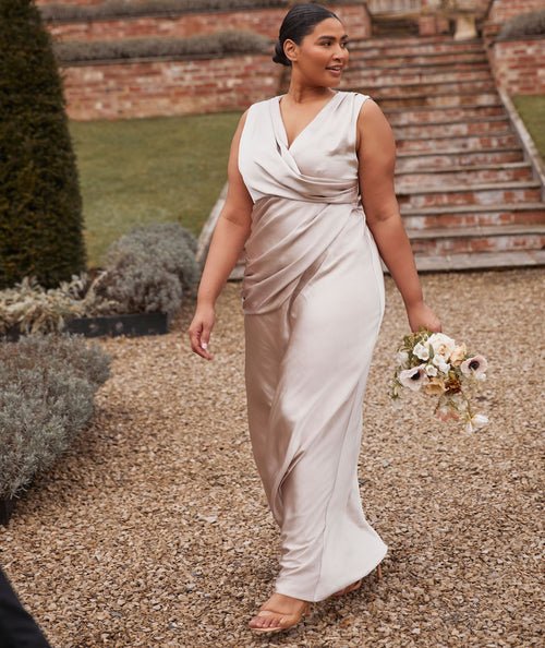 Plunge drape bridesmaid by Six Stories - Reflections Bridal Studio