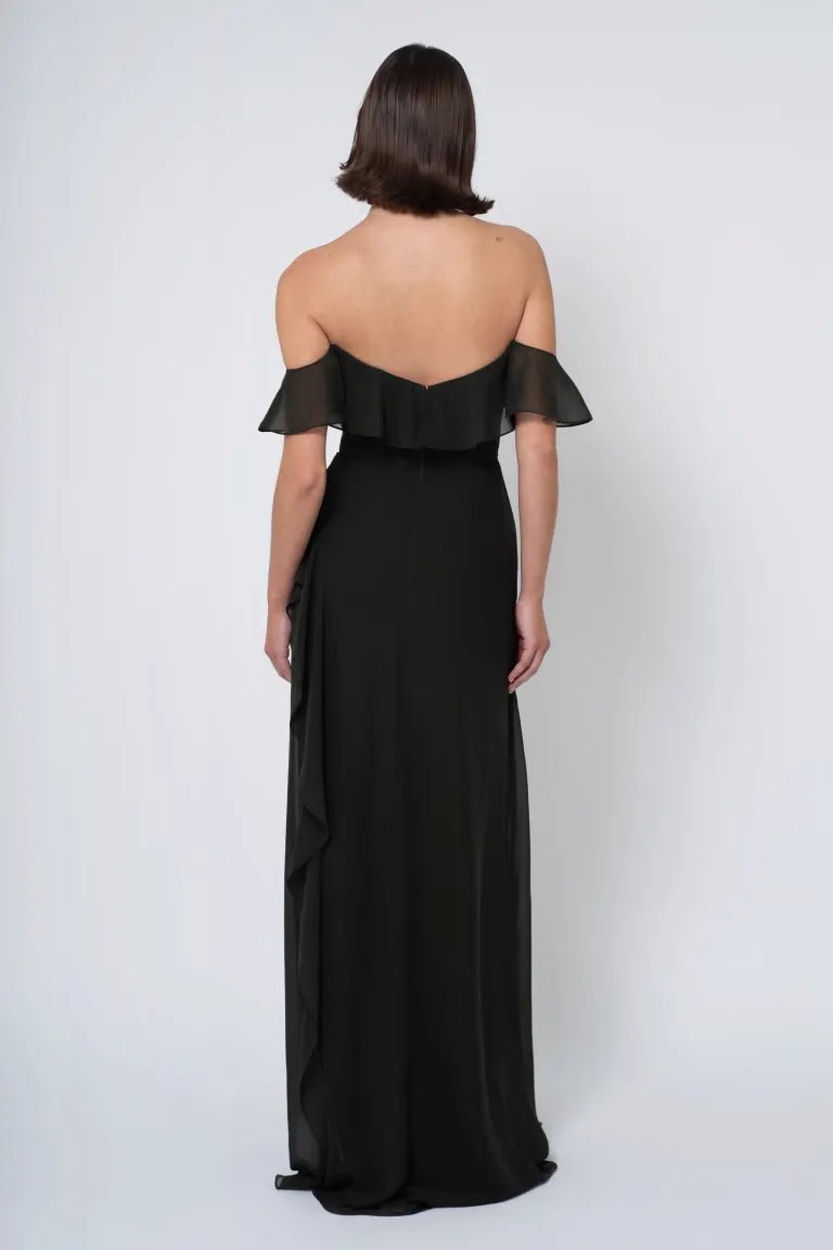 Salma - by Jenny Yoo plain ruffle chiffon - Reflections Bridal Studio