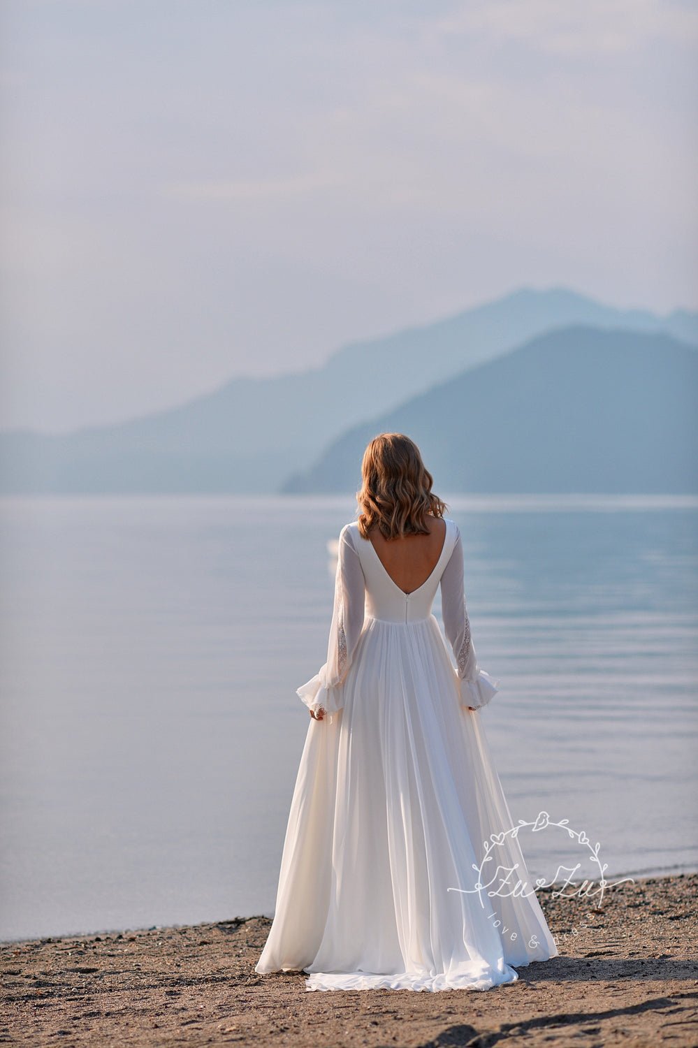 TRESSA - Chiffon and lace boho style - Reflections Bridal Studio