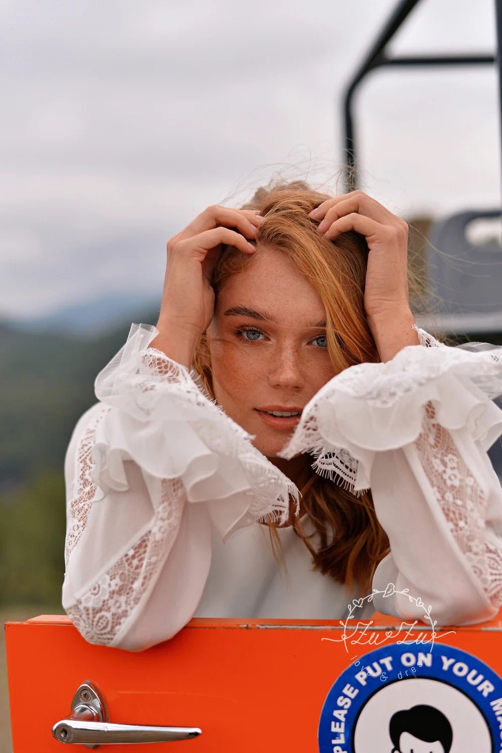 TRESSA - Chiffon and lace boho style - Reflections Bridal Studio