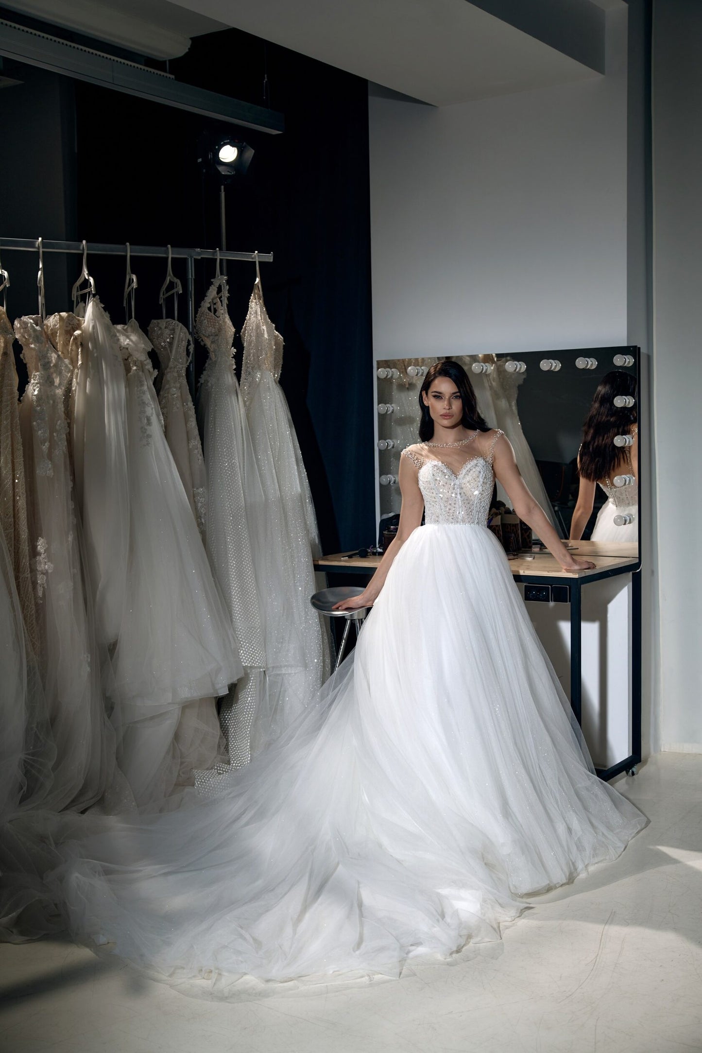 CECILIA Sparkling ballgown with beaded bodice