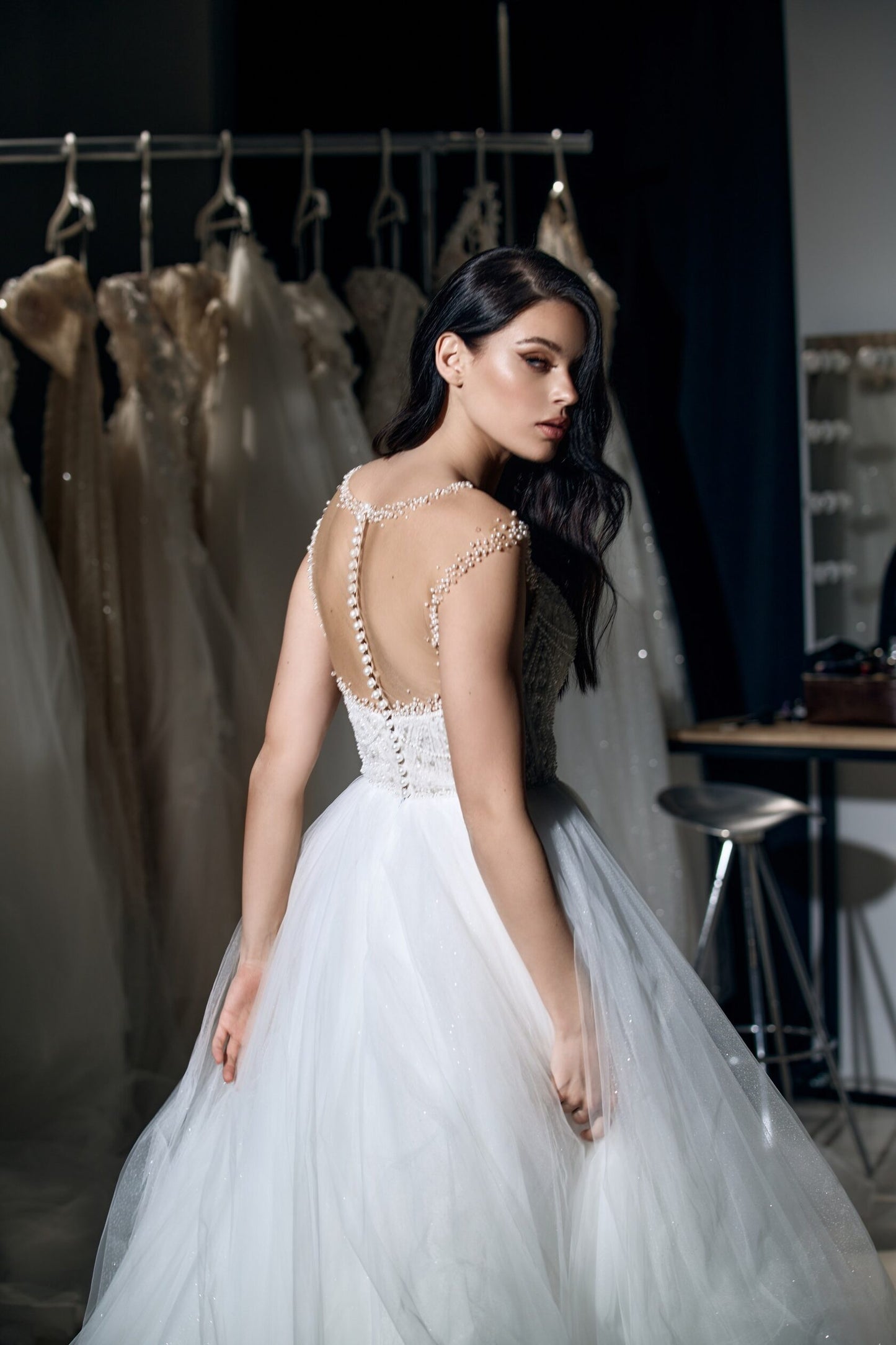 CECILIA Sparkling ballgown with beaded bodice