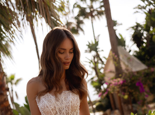 #BELYSSIA Fitted strapless lace bridal gown