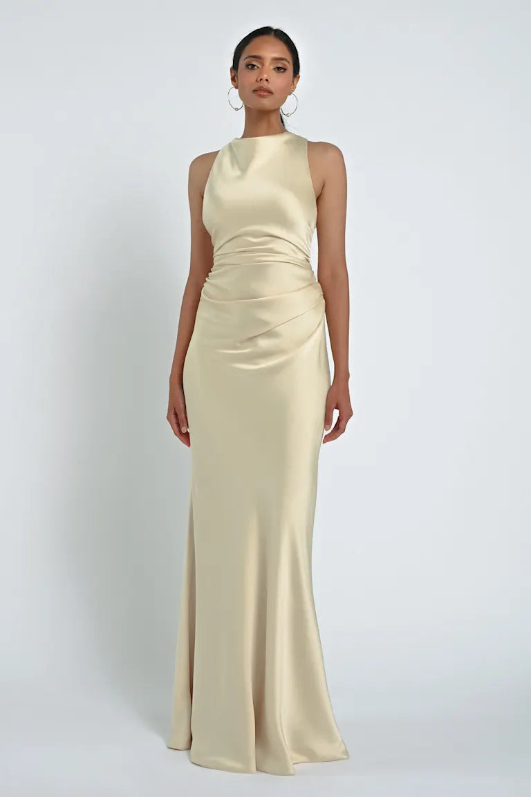 GRANT by Jenny Yoo luxe satin high neck