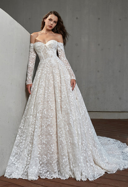 #FRANCESCA Full lace off-the-shoulder style