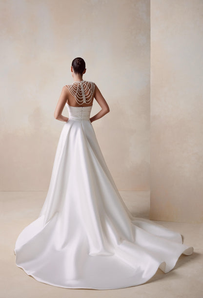 PETRA Elegant strapless mikado gown