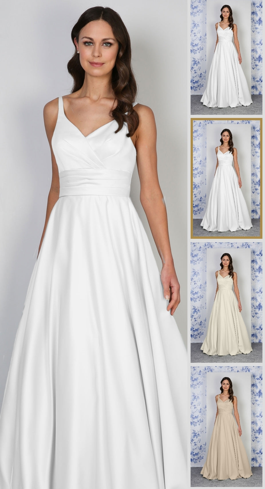 SOFIA Duchess satin full A-line gown