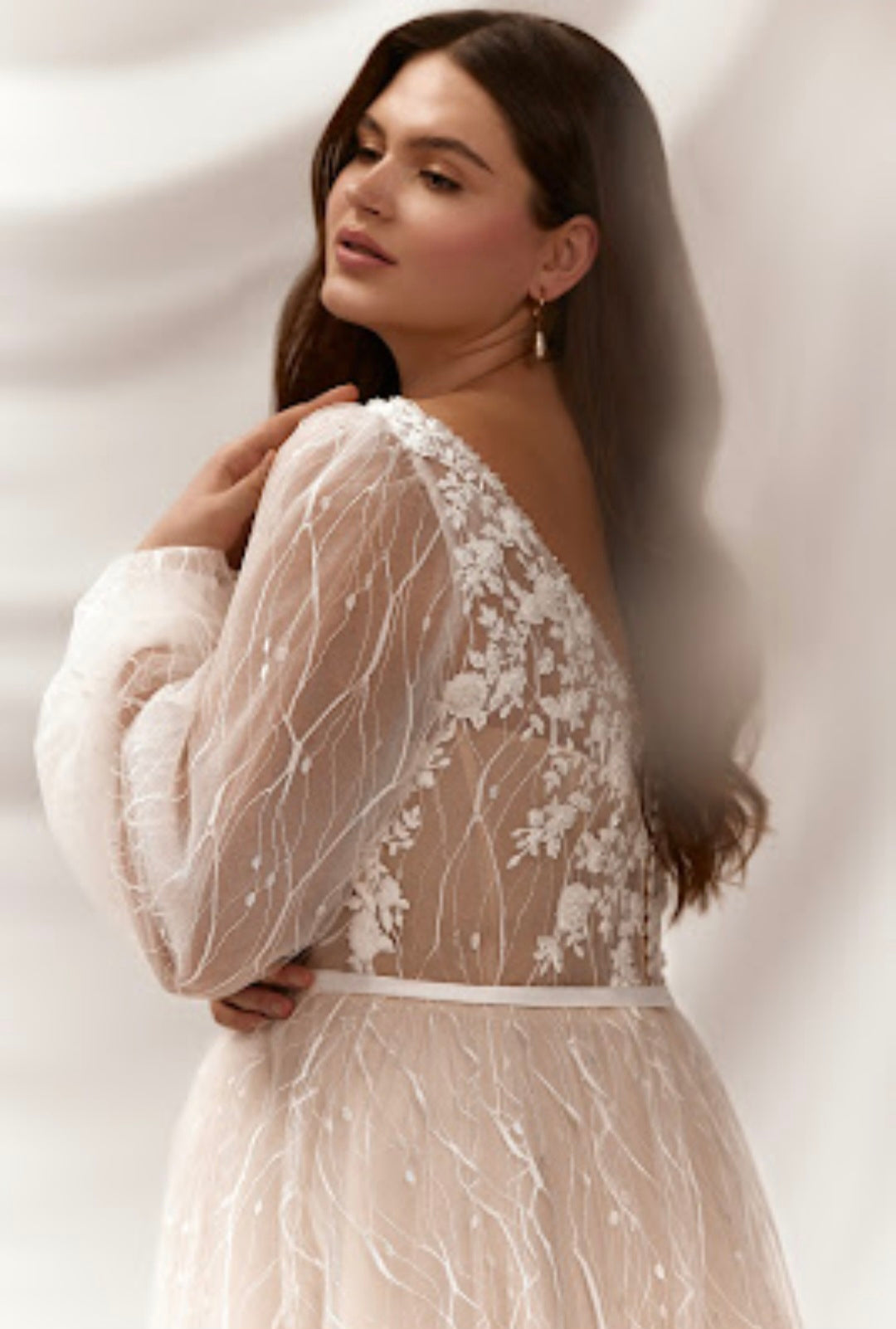 FABIAN Long sleeve lace and tulle