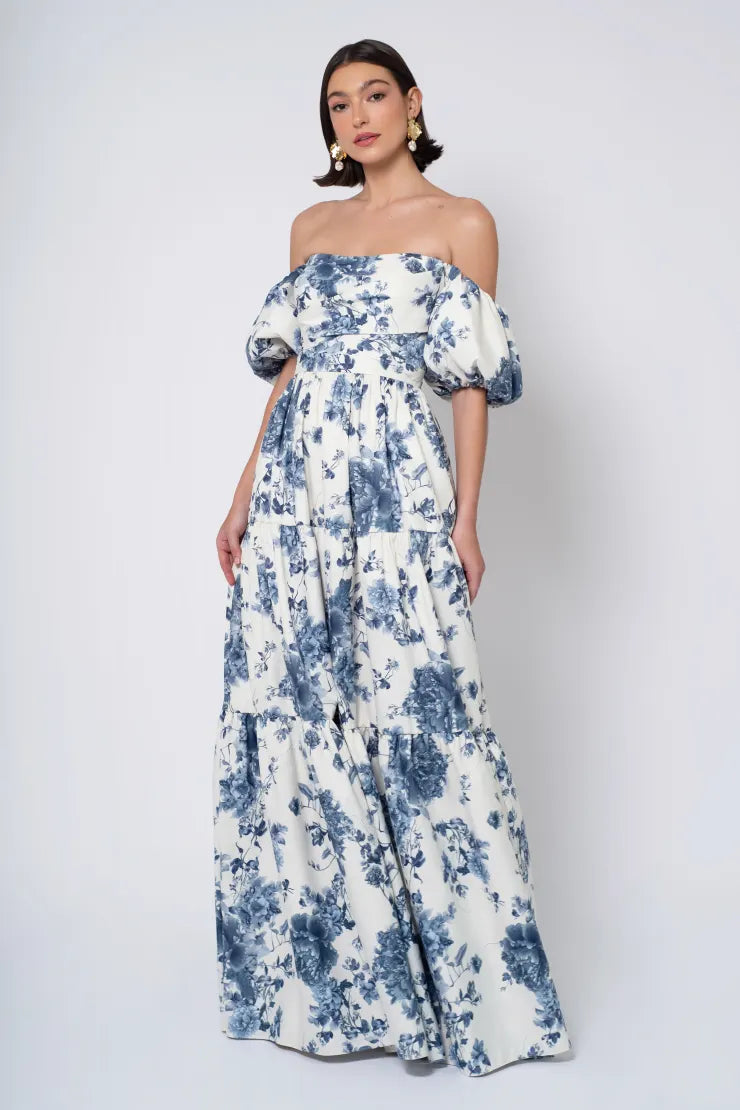 SUTTON Jenny Yoo All over blue floral