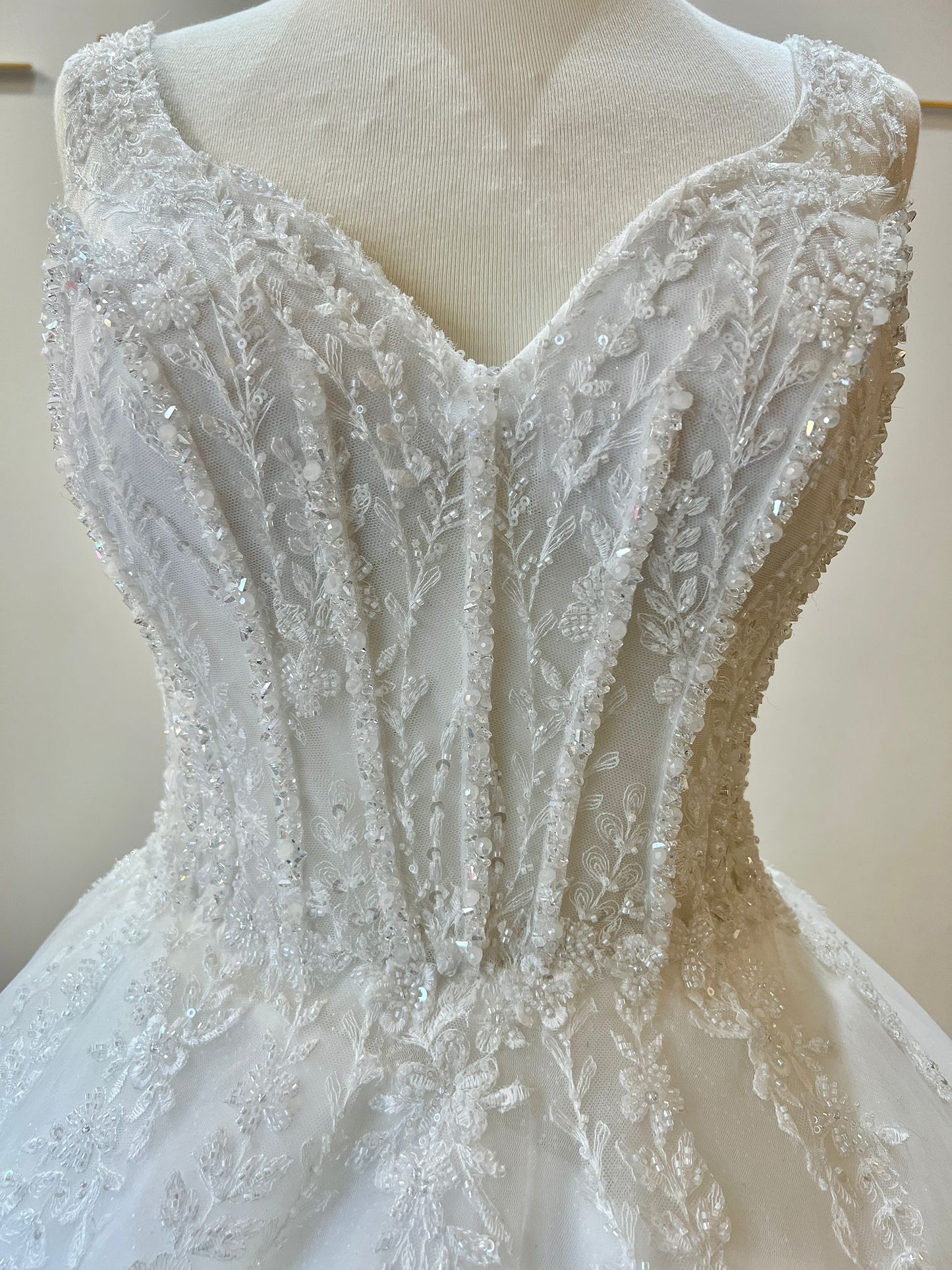 BELLARIA A beautiful beaded lace gown - Reflections Bridal Studio