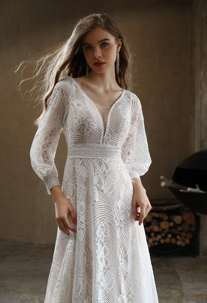 CARINA Boho style lace - Reflections Bridal Studio