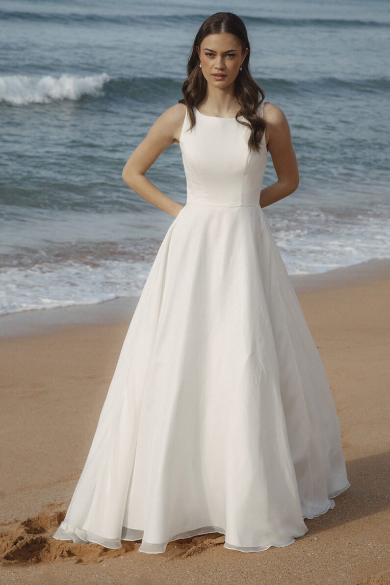 CHANTILLY Chiffon and satin ballgown - Reflections Bridal Studio