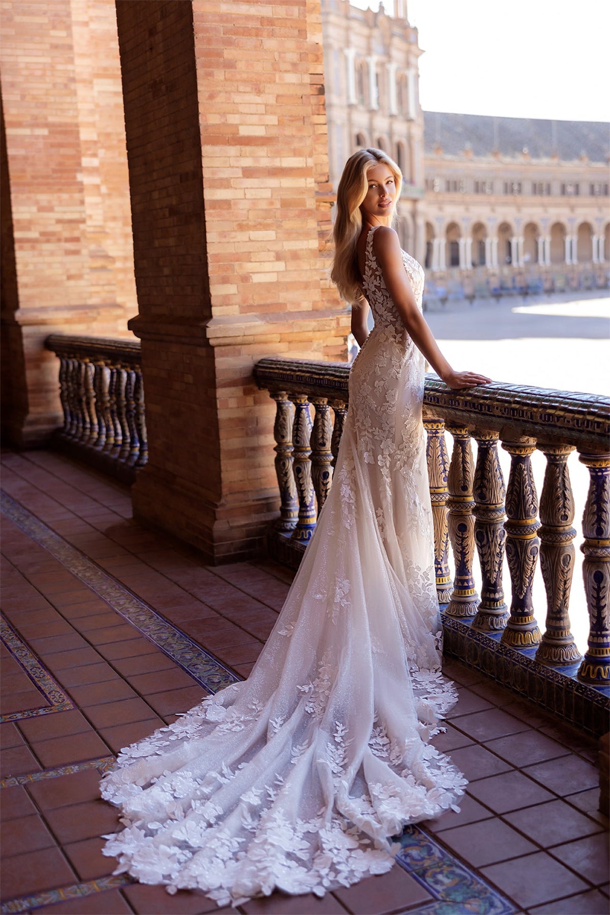 #DORABELL V neckline lace fit & flare - Reflections Bridal Studio