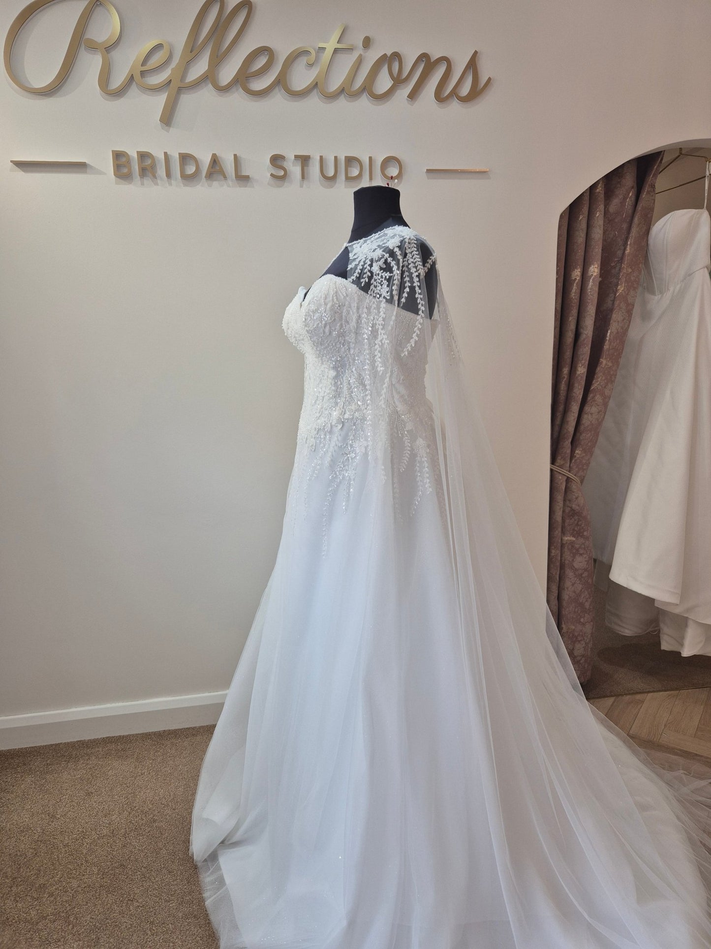 EASTON A - line beaded gown - Reflections Bridal Studio
