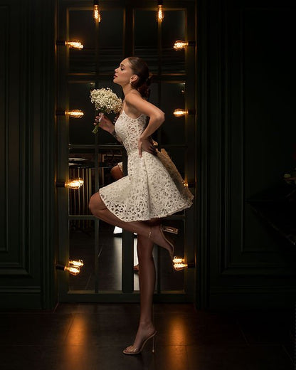 FEIGE Mini - gown reception dress - Reflections Bridal Studio