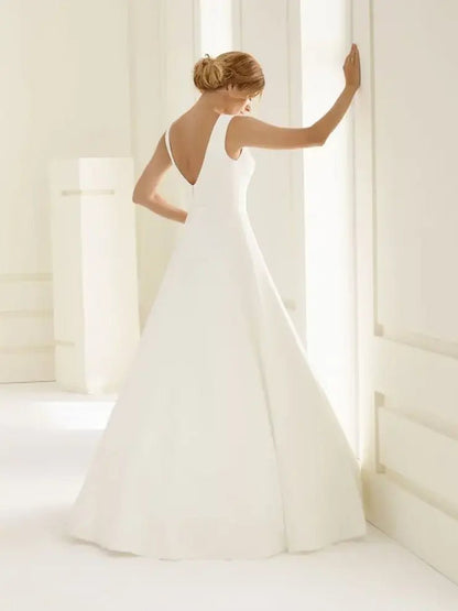 IMPERIA simple modest A - line chiffon - Reflections Bridal Studio