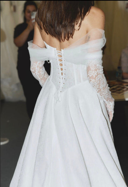 LUANA Full lace A - line gown - Reflections Bridal Studio
