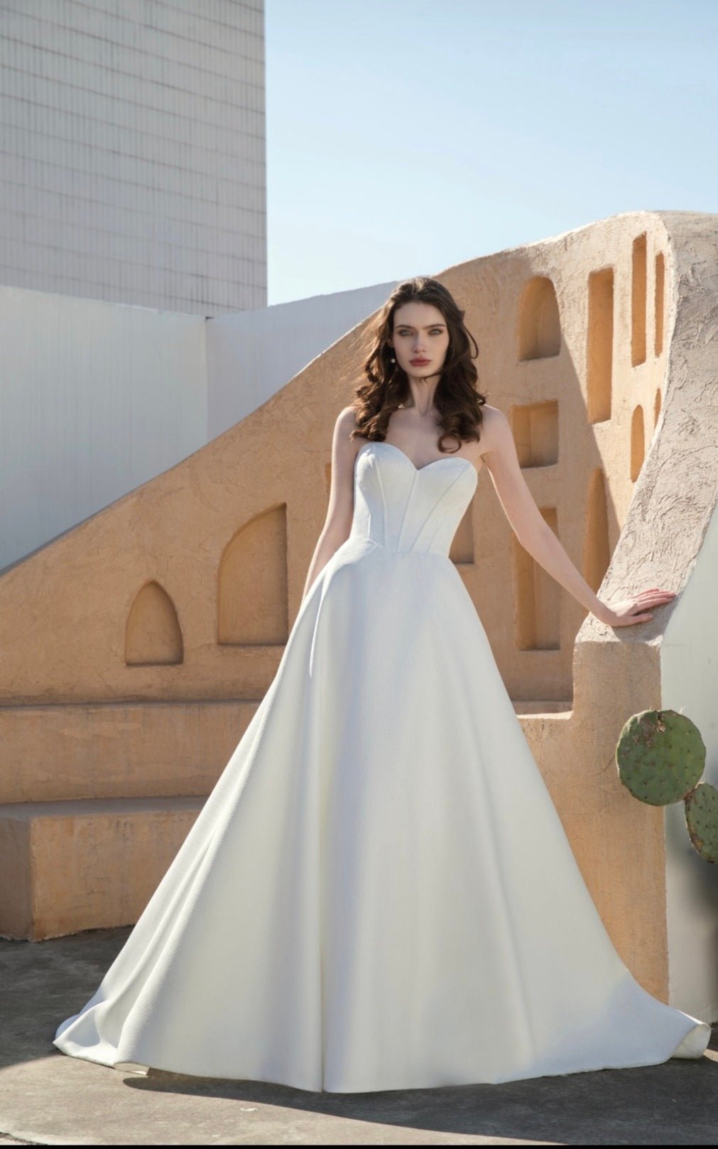 MARITA Brocade A - line gown - Reflections Bridal Studio